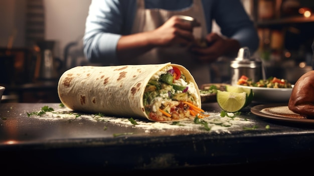 Śniadaniowy burrito.