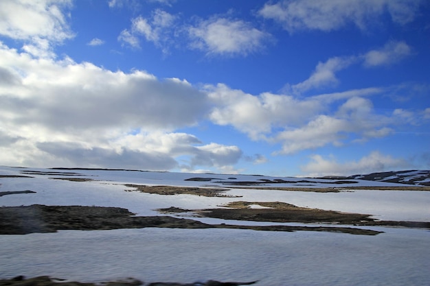 Śnieg lodowiec w górach Norwegia