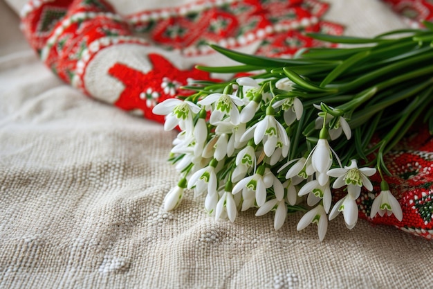 Śnieżki i Martisor Symbole święta 1 marca