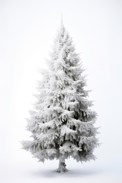 Śnieżna choinka odizolowywająca na białym tle