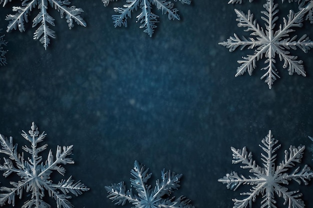 Śnieżne płatki niebieskie Boże Narodzenie tło