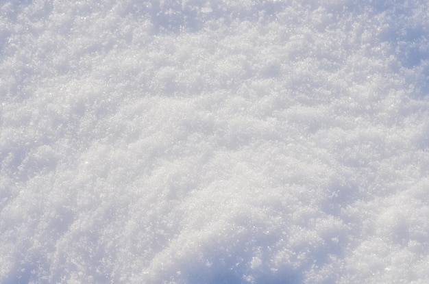 Śnieżnobiała tekstura Tło świeżego śniegu