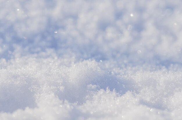 Śnieżnobiała tekstura Tło świeżego śniegu
