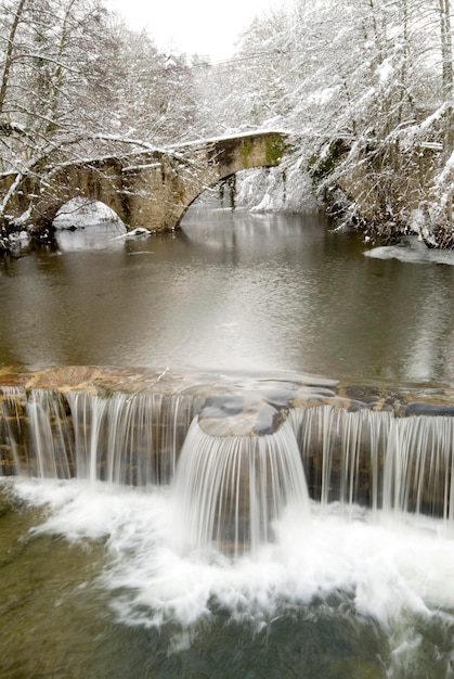 Śnieżny Most Na Rzece Bayas.