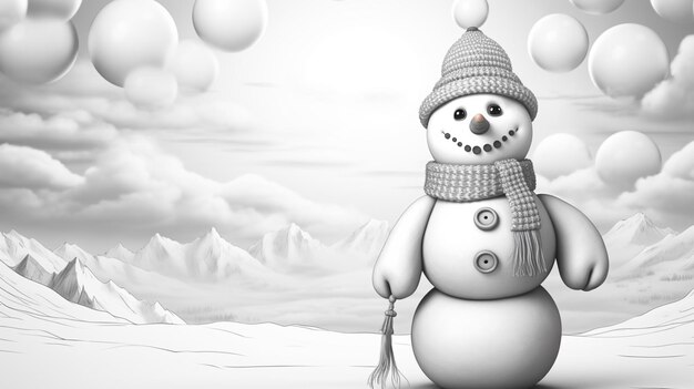 Zdjęcie snowmanvector hd 8k tapety stock photographic