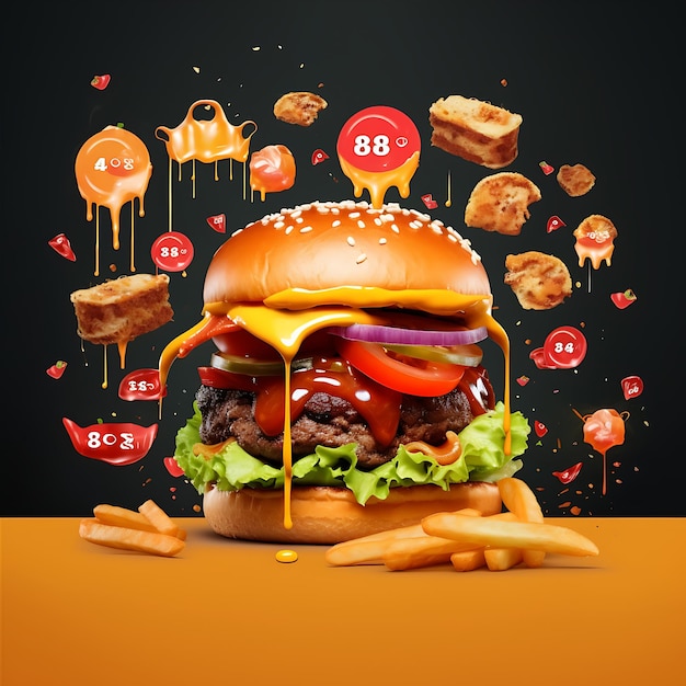 Social Media Post Design Burger