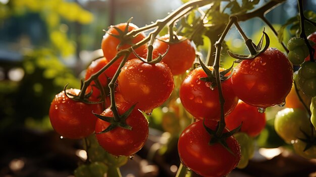 soczyste świeże organiczne dojrzałe pomidory