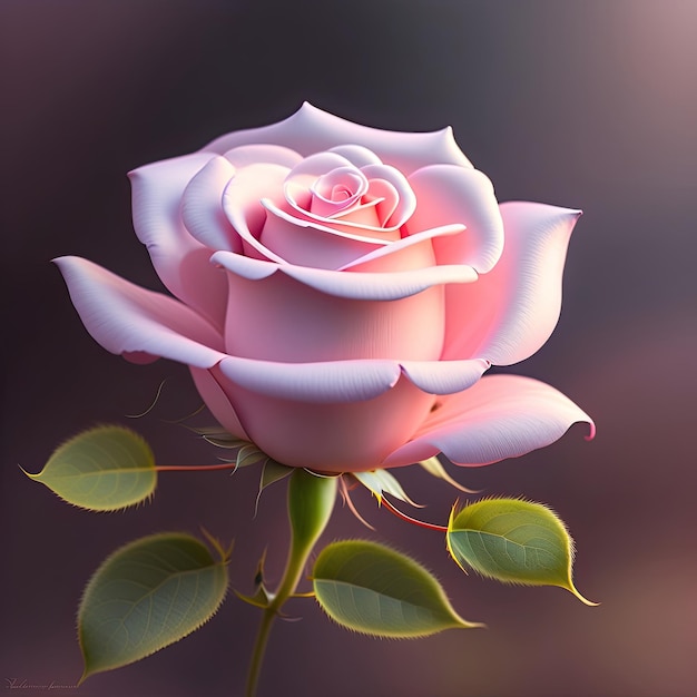 soft pink rose