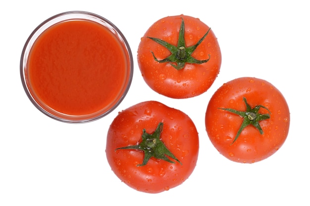 Sok Pomidorowy I Pomidory Na Białym Tle