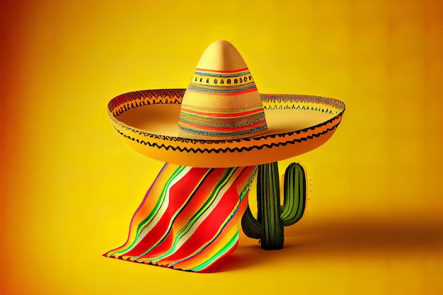 Sombrero meksykańskiego kapelusza z wąsami