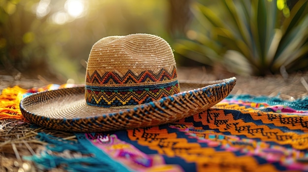 Sombrero w tle świętowania Cinco de Mayo