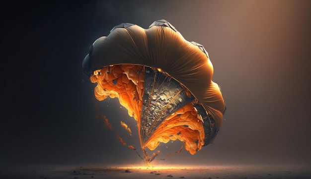 Spadochron niebo paralotniarstwo latanie sporty paralotnia fotografia obraz sztuka generowana przez sztuczną inteligencję