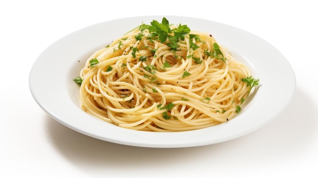 Spaghetti aglio e olio z garniturą