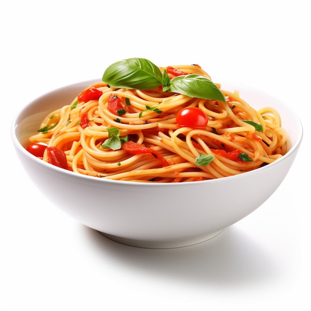 Spaghetti z białym tłem wysokiej jakości ultra
