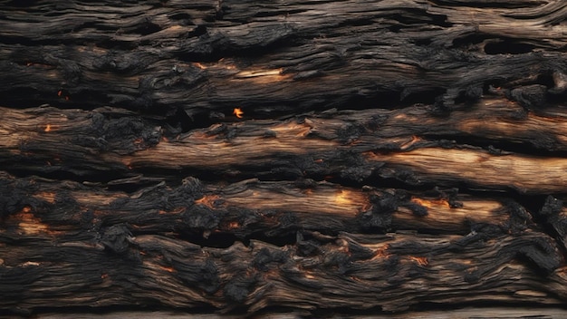 spalony papier lub węgiel drzewny z bliska po spaleniu czerni