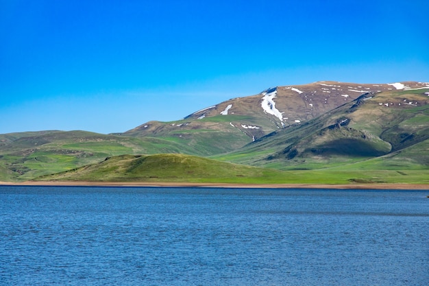 Spandaryan Reservoir W Armenii Pod Abstrakcyjnym Niebem