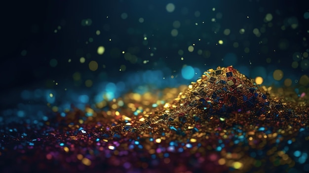 Sparkling Luxury Glitter Bokeh Błyskotki i cząsteczki Generująca sztuczna inteligencja