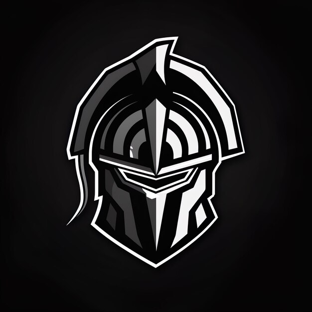 Spartan Logo Esport I Gier Wektor Maskotka Projekt Generatywny Ai