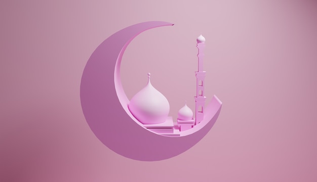 Specjalny Projekt Ilustracji 3d Na Ramadan I Eid