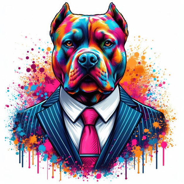 Zdjęcie spectral canine authority abstract wyrażenia psa szefa