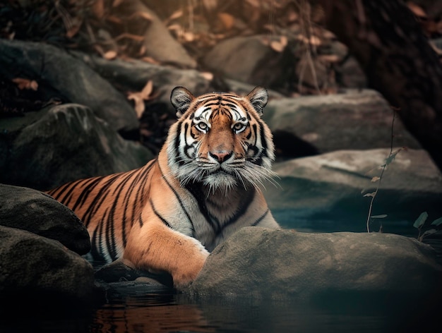 Spektakularne zbliżenie tygrysa na wolności