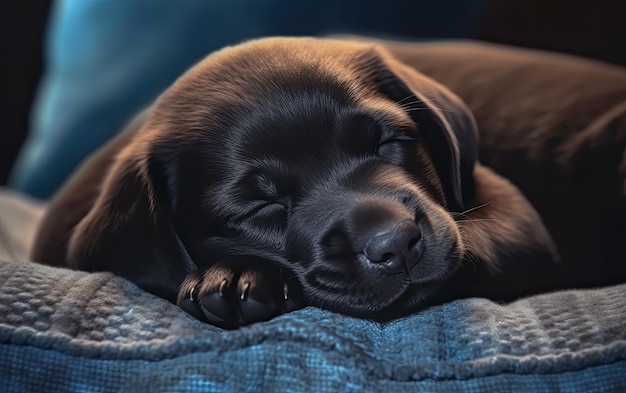 Śpiący szczeniak Labrador