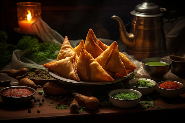 Zdjęcie spice up your palate with a burst of samosa flavor