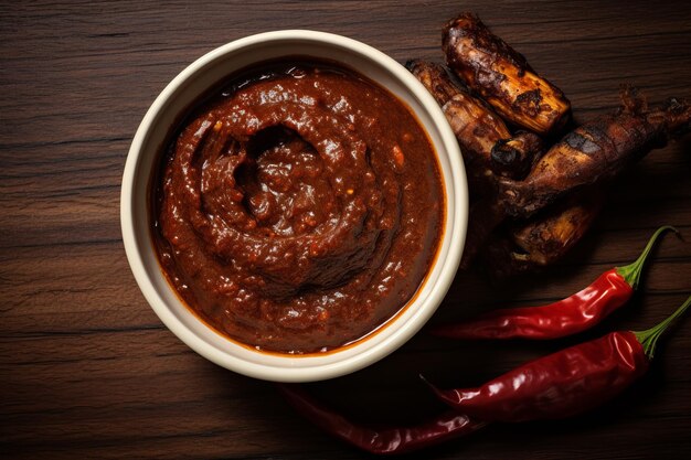 Spicy And Flavorful Exquisite Adobo Sauce With Ancho Chili In A Topview Bowl Ar 32