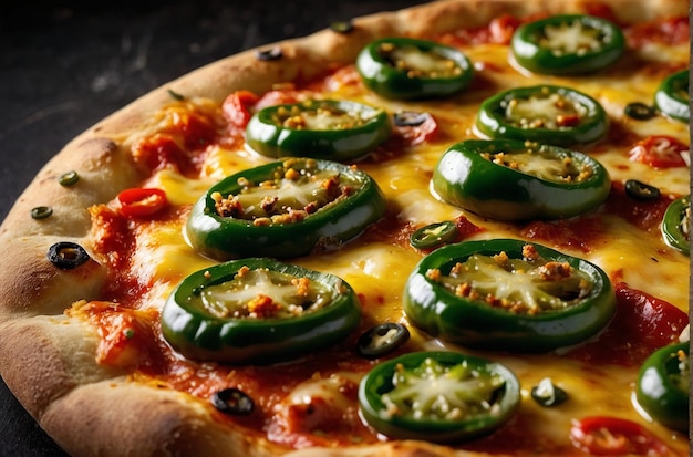 Spicy jalapeno i pieprzowa pizza z ognistym smakiem