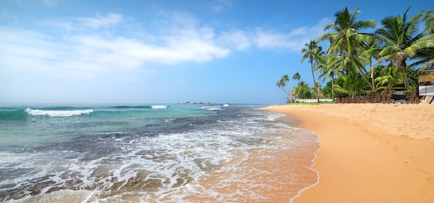 Spienione fale na plaży Oceanu Indyjskiego