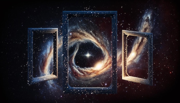 Zdjęcie spiralna galaktyka zjawiska astronomicznego ai wygenerowała sztukę