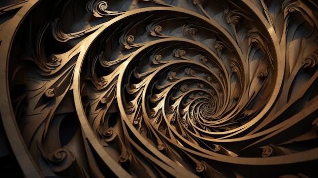 Spiralne rozmieszczenie połączonych ze sobą spirali
