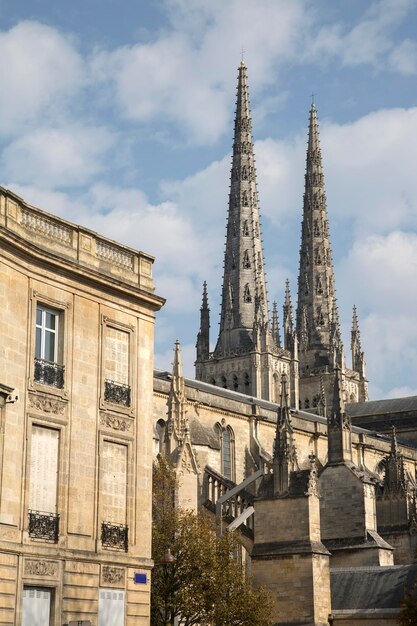 Spires of Cathedral Church, Bordeaux, Francja