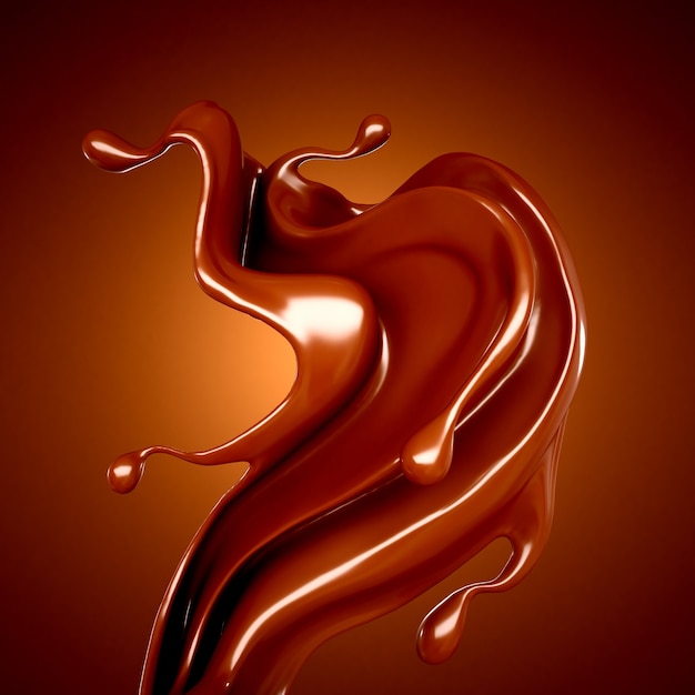 Splash ilustracji czekolady