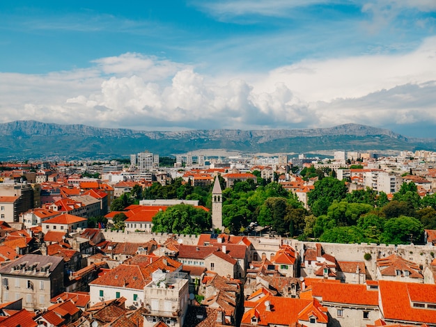 Split stare miasto chorwacja widok z wieży dzwonnicy