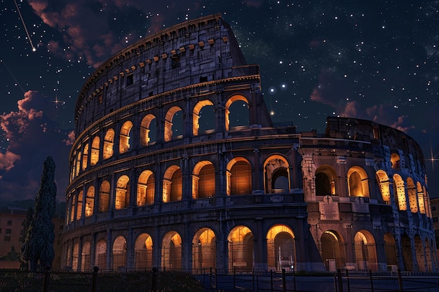 Spójrz na wspaniałość starożytnego miasta Rzym generative ai