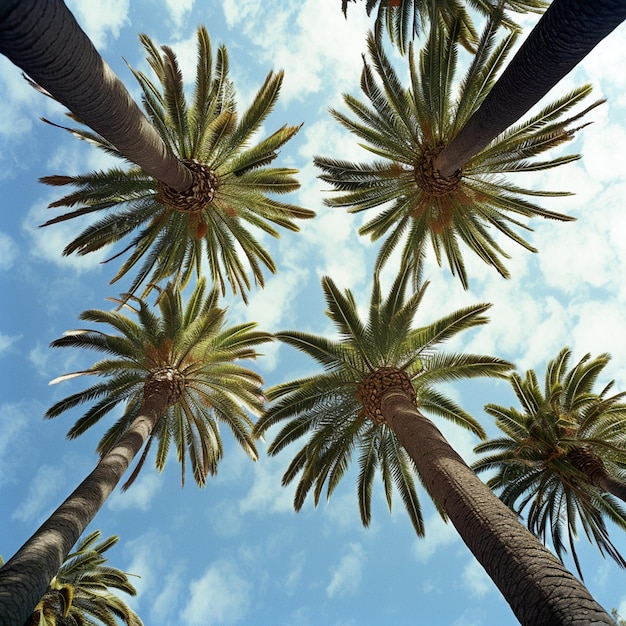 Zdjęcie spokojna tropikalna plaża z palmami