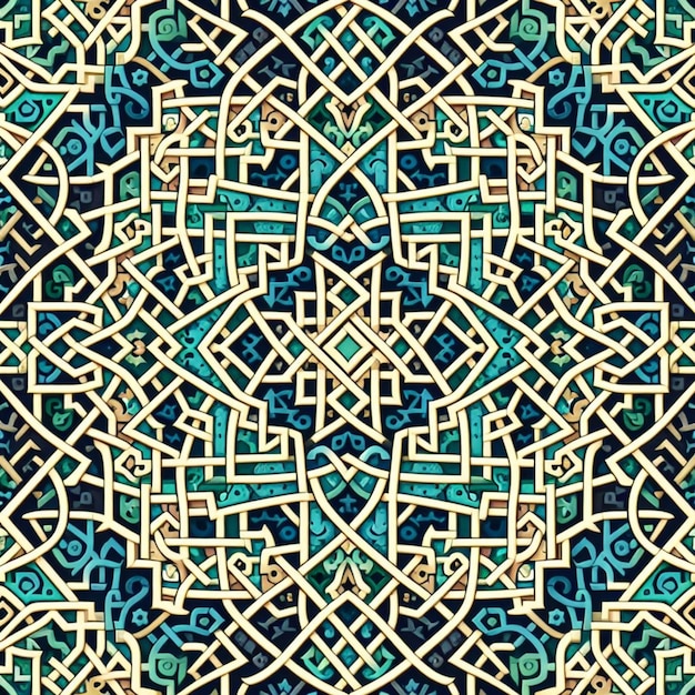 Spokojne islamskie wzory, sylwetka meczetu, skomplikowana kaligrafia i fascynująca geometria.