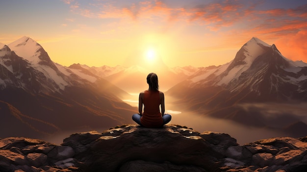 Spokojność przy wschodzie słońca medytacja