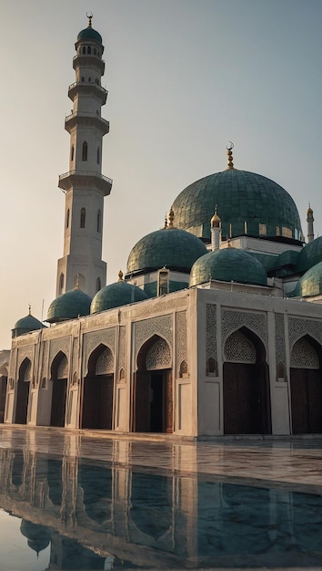 spokojny i spokojny meczet podczas Ramadanu