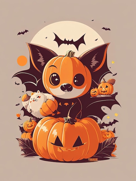 Spooky Fusion Bat Halloween i logo dyni na koszulkę