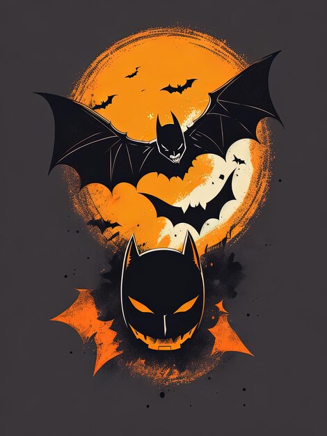 Spooky Fusion Bat Halloween i logo dyni na koszulkę