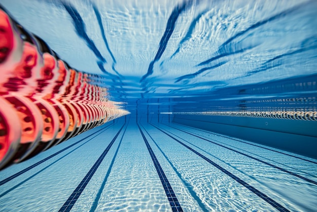 Zdjęcie sport rekreacyjny olimpijski basen pływacki pod wodą