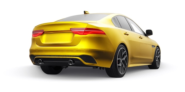 Sportowy sedan Gold Premium ilustracja 3D