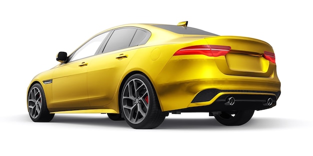 Sportowy sedan Gold Premium ilustracja 3D