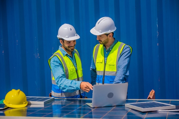 Spotkanie Inżynierów Zespołu W Sprawie Projektu Ustawienia Energii Słonecznej