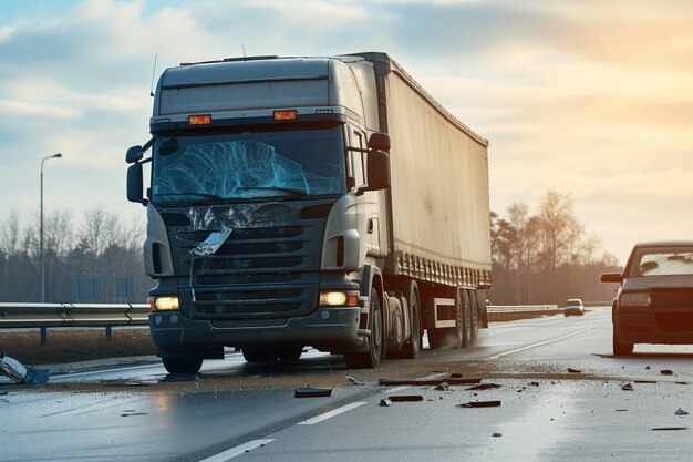 Sprawozdanie z wypadku ciężarówki, który miał miejsce na autostradzie generatywnej ai