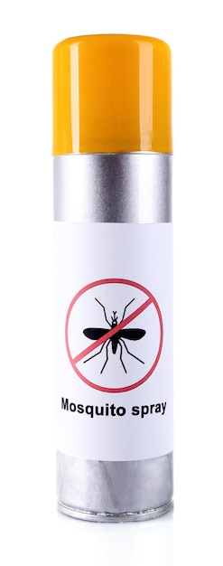 Zdjęcie spray na komary na białym tle