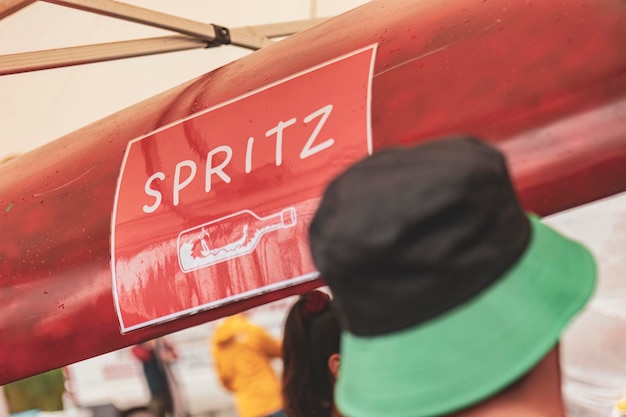 Spritz Sign Over Drink Stand
