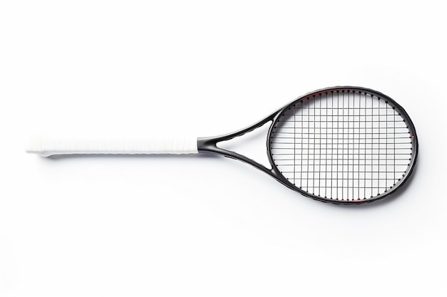 Sprzęt do tenisa Rakieta na białym tle na czystym białym tle Generacyjna AI